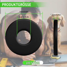 Pack of 50 Flat Washers M5 Black - Metal Carbon Steel Washers Set - Spacers for Screws, Nuts & Threaded Rods - Rustproof & Reusable