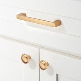 khtumeware 10 Pack 6.25 Inch(160mm) Kitchen Cabinet Handles,Champagne Bronze Cabinet Pulls Kitchen Cabinet Hardware, Furniture Pulls for Bathroom Cupboard Drawer Handles Dresser Pulls