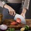 FINTISO Meat Cleaver Knife, 6.5 Inch Sharp Serbian Chef Knife,