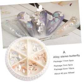 FOMIYES 3sets Manicure Patches Nail Art Strips Alloy Decorations 8 Styles Set for Elegant Nails *3