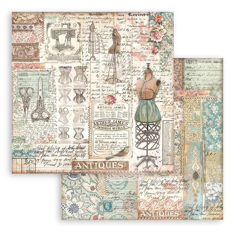 Stamperia Scrapbooking Small Pad 10 Fogli cm 20,3 X 20,3