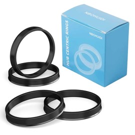 Hubcentric Rings (Pack of 4) - 67.1mm ID to 73.1mm OD - Black Poly Carbon Plastic Hubrings Hub