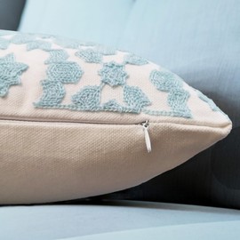 2PCS Pack Lumbar Decorative Throw Pillow Cover 12x20 inch Aquatic Blue Trellis Mina Pillowcase 30x50cm Porcelain Light Blue Cushion Cover Glacier Airy Light Blue Stylish Lumbar Pillow for Bed Outdoor