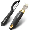 HAMOER Vegetable Citrus Lemon fruit Potato Peeler Zester Channel Knife