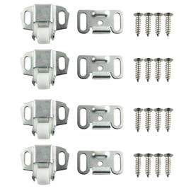 RLECS Single Roller Catch 4Sets Single Roller Suction Buckle with Screws for Overlay Cabinet Door