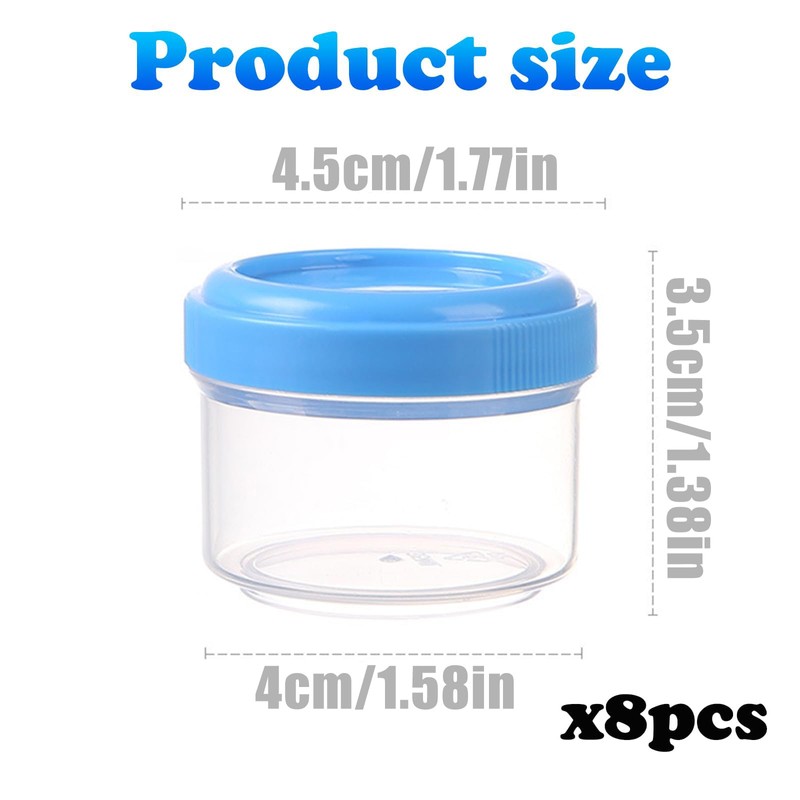 FYKZQWDS 8 Pcs Small Pots With Lids, Small Containers With