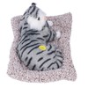 Cat Ornament Simulation Design Vivid Cute Plush Lying Cat with