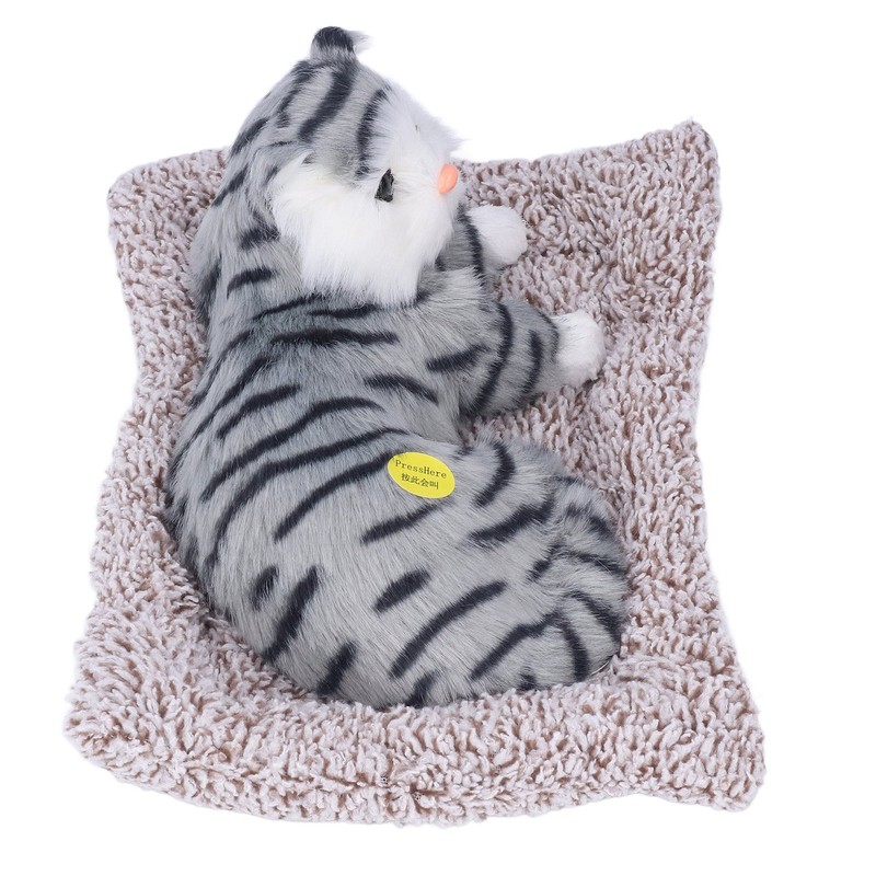 Cat Ornament Simulation Design Vivid Cute Plush Lying Cat with