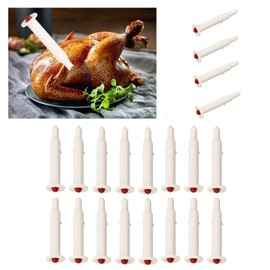 BORDSTRACT 20Pcs Pop Up Poultry Thermometer, 1.8in Plastic Disposable Temperature Meter, Roasted Chicken Temperature Meter Set for Oven Cooking Poultry Turkey Chicken Meat Beef