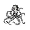 Suoirblss Rhinestone Brooch Pin Deep Sea Animal Octopus Crystal Brooches