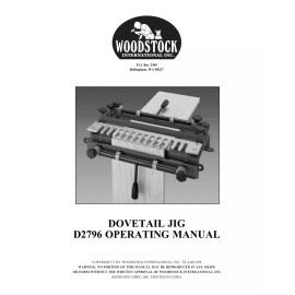 Woodstock D2796 Dovetail Jig Operating Manual Works With Harbor Freight Jig