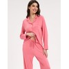 EASWEET Womens Bamboo Viscose Pajama Sets Notch Collar Button Down