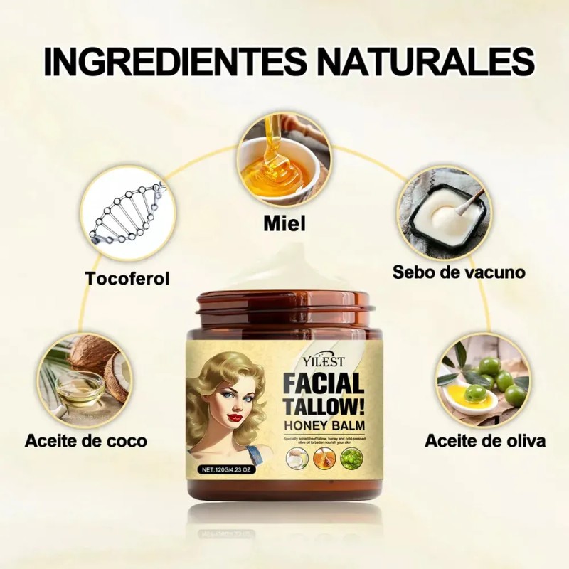 Crema Facial Hidratante YILEST Sebo Res Miel Pack 2 Uds