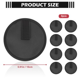 ZUUDYSEN Fishing Lure Covers 8 Pack Fishing Lure Wraps with Velcro Durable Fishing Hook Cover Bait Storage Protectors 6" Rod Armour Lure Shield Guard to Keep Fishermen Safe for Rod (Black)