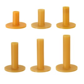 PATIKIL 1.5" 1.7" 2" 2.6" 3" 3.1" Rubber Golf Tees Outdoor Indoor High Training Driving Range Tees Yellow Color 1 Set