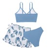 Bikini da bambina, bikini per adolescenti, 3 pezzi, con parte