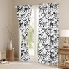 Erosebridal Black Princess Bow Window Curtains 2 Panels 42" Wx84