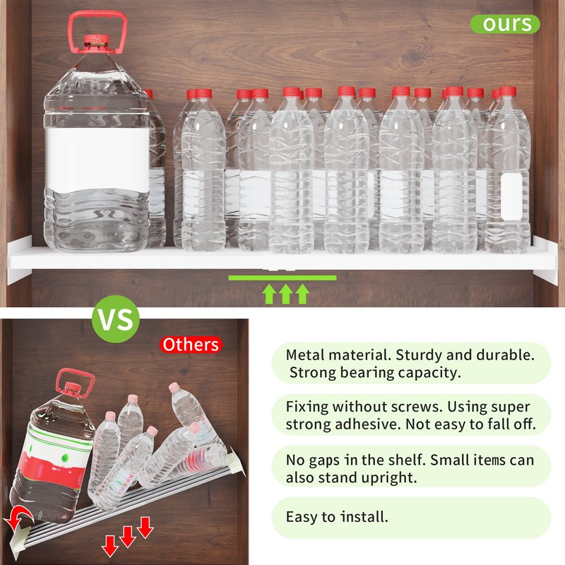 SOFRON Expandable Closet Tension Shelves Organizers, Adjustable Shelf for Cabinet