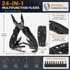 24-in-1 Stainless Steel Multitool for Repairs – Compact Pliers, Wire