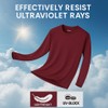 Opna Men's Long Sleeve Moisture Wicking Athletic Shirts MAROO-LT Maroon