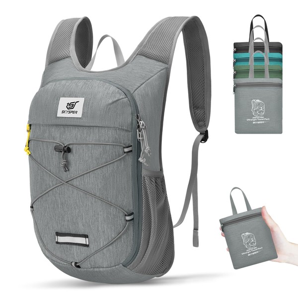 SKYSPER Foldable Hiking Backpack - 10L Small Lightweight Daypack Breathable