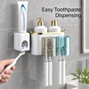 Wall Mounted Toothbrush Holder with Toothpaste Squeezer – Multifunctional Bathroom
