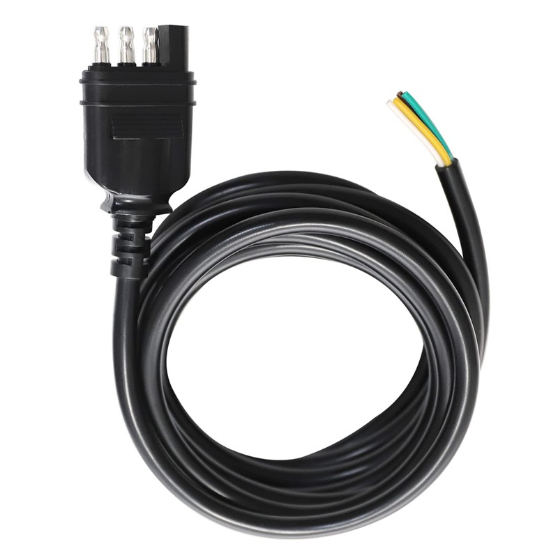MECMO 4 Way Trailer End Connector Wire 10 Feet with