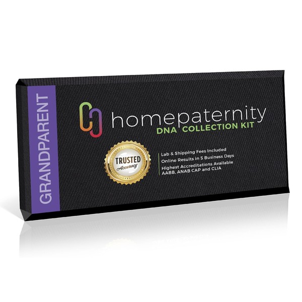 HomePaternity Grandparent DNA Test, Fast Results, Highest Accuracy Available with Up to 34 Genetic Markers Tested, All Lab Fees & Shipping Included, Grandchild Test, Test Paternity Without Father