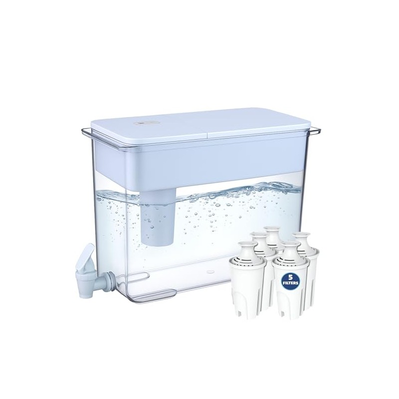 30-Cup Water Filter Pitcher & 5 Filters & Electronic Filter