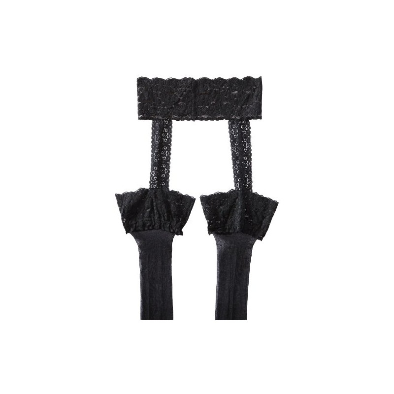 Berkshire Women's Lace Garter with Stockings 4909, Black, AB