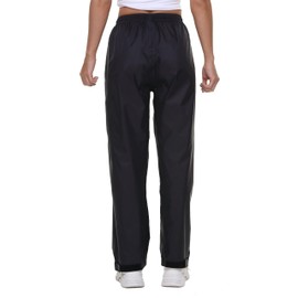 BenBoy Women's Rain Pants Lightweight Waterproof Trousers for Outdoor Hiking Activities,YK5918W-Black-XS