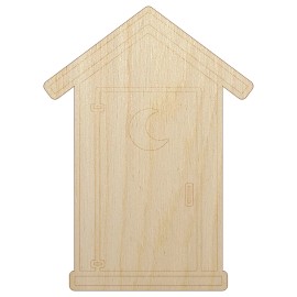 Sniggle Sloth Classic Outhouse Toilet Unfinished Wood Shape Piece Cutout DIY Craft Projects - 4.70in Small, 1/8 inch