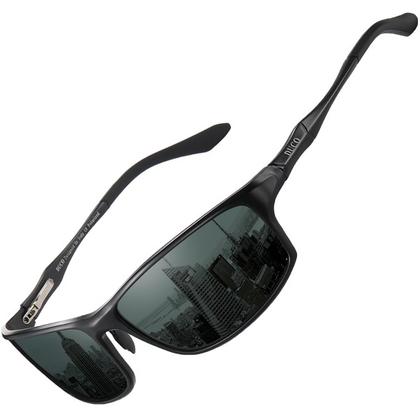 DUCO Polarized Sunglasses for Men 100% UV400 Protection Metal Frame