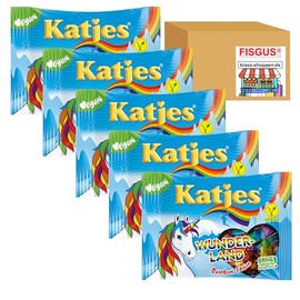 Ein Angebot, zusammengestellt von FISGUS® by krass-shoppen-de - 5 x 175g Katjes Wunderland Rainbow = 0,875 KG