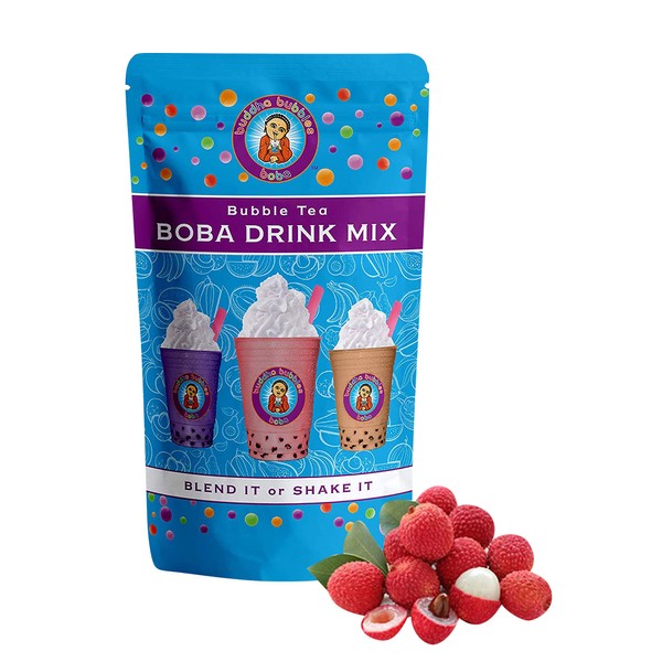 Lychee Boba / Bubble Tea Drink Mix Powder By Buddha Bubbles Boba 1 Kilo (2.2 Pounds) | (1000 Grams)