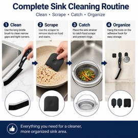 MxTong Sink Cleaning Tool Kitchen Cleaning Brush Kit