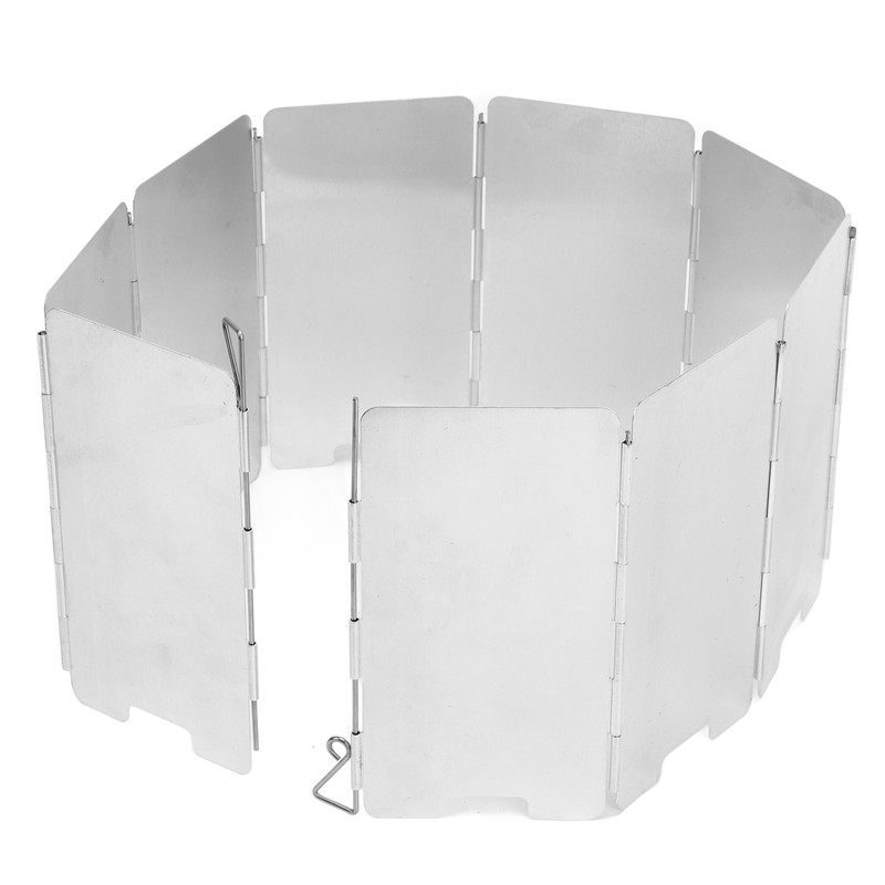 2Pcs Outdoor Stove Windscreen Foldable Portable Stainless Steel Camping Cooking