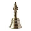 GURU JEE™ Brass Pooja Bell with Hanuman Traditional Hand Held