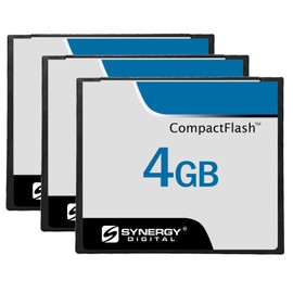 Synergy Digital 4GB Compact Flash Memory Cards, Compatible with Nikon Coolpix SQ Digital Camera - 30MB/s - Pack of 3