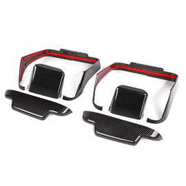 RT-TCZ Tail Light Lamp Cover Guard Trim Frame Bezels Decoration Accessories for 2018-2023 Jeep Wrangler JL JLU (Carbon Fiber Grain)