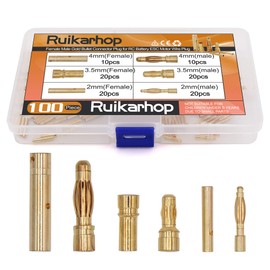 100PCS 2mm 3.5mm 4mm Female Male Gold Banana Bullet Connector Plug for RC Battery ESC Motor Wire Plug