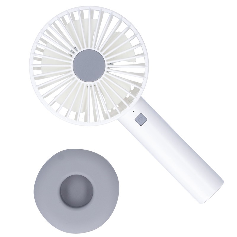 White Donut Shaped Small Fan Portable LED Night Light with