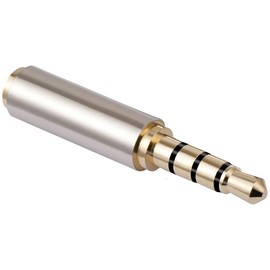JacobsParts 3.5mm Male to 2.5mm Female Stereo Audio Headphone Jack Adapter Converter, Gold Plated