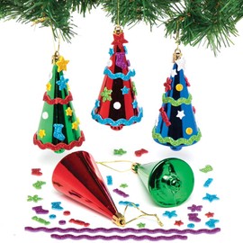 Baker Ross AX442 Christmas Bauble Mix & Match Decorations Craft Set for Children - 6 Pieces, Festive Creative Sets and Craft Supplies for Crafts and Decorating at Christmas Time