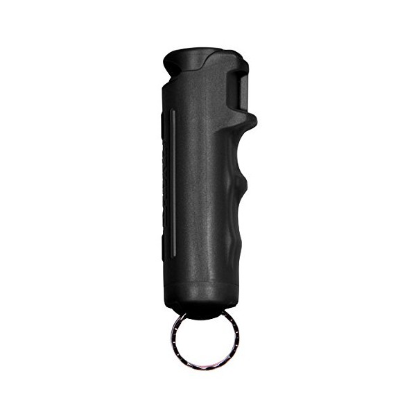 Ruger Pepper Gel - Police Strength - Black Keychain with Flip Top Safety & Finger Grip (Max Protection - 25 Bursts)