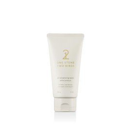 One Stone Two Birds Oil Cleansing Balm, White Premium 3.2 oz (90 g), One Stone Two Birds, Pore Care, Moisturizing Care, Massage,