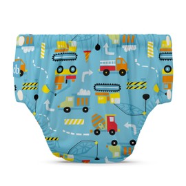 Charlie Banana Reusable Potty Training Underwear with Snaps, Designed to minimize Accidents, Construction, Size M (16-28 lbs)