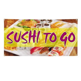 genetic/unbranded Vinyl Banner Multiple Sizes Sushi to Go Outdoor Advertising Printing Outdoor - 60x144inches