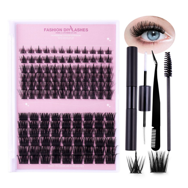 DIY Lash Extension Kit 126 Cluster Segmented Individual Eyelash Extension