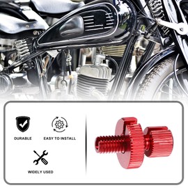 X AUTOHAUX 1 Pcs M8 Brake Clutch Cable Line Adjuster Screw Red